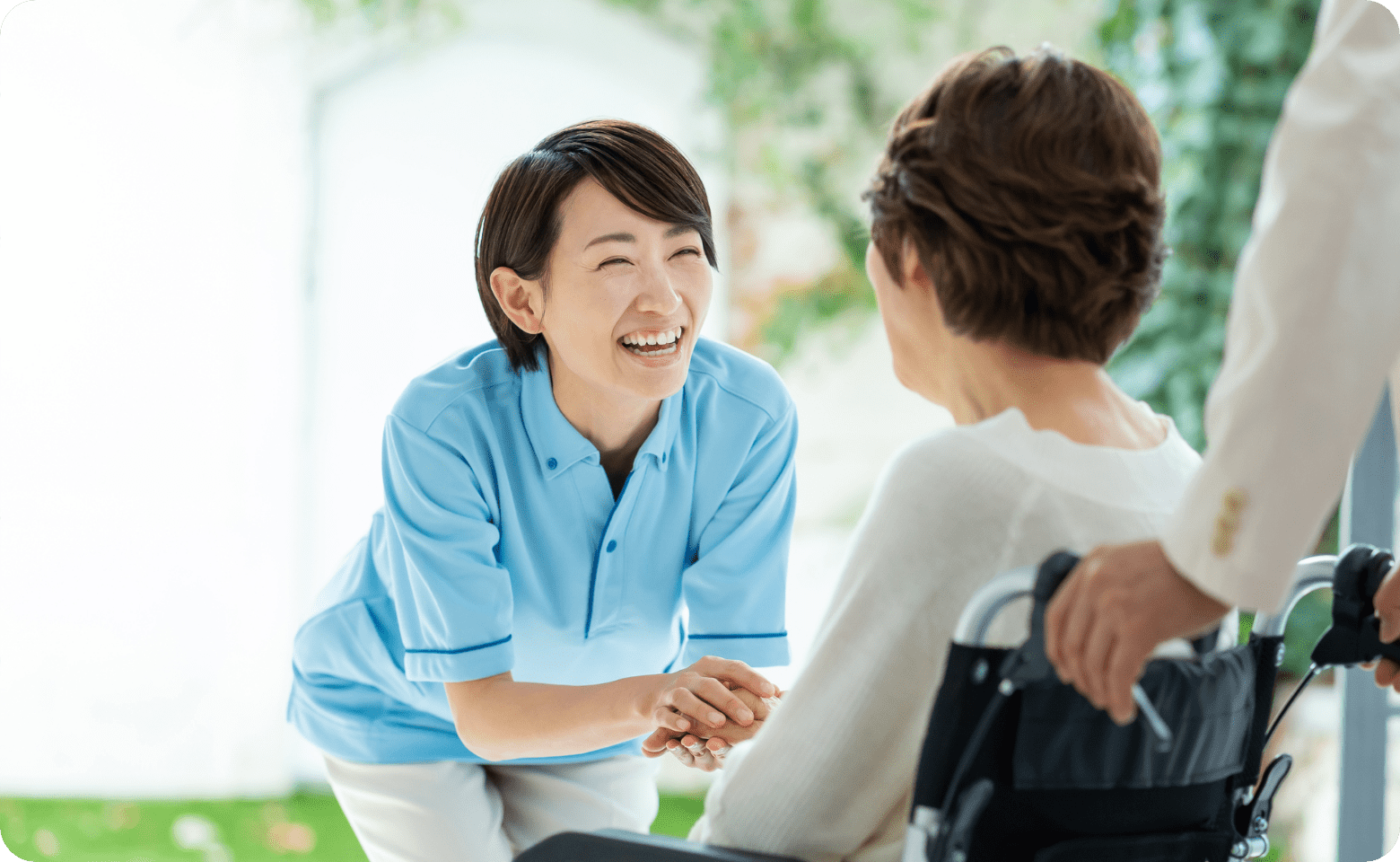 介護士と利用者